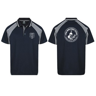 Hume Pistol Men's Panorama Polo:Navy/Ash/White