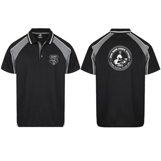 Hume Pistol Men's Panorama Polo:Black/Ash/White