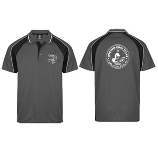 Hume Pistol Men's Panorama Polo:Slate/Black/White