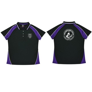 Hume Pistol Ladies Panorama Polo:Black/Electric Purple/White